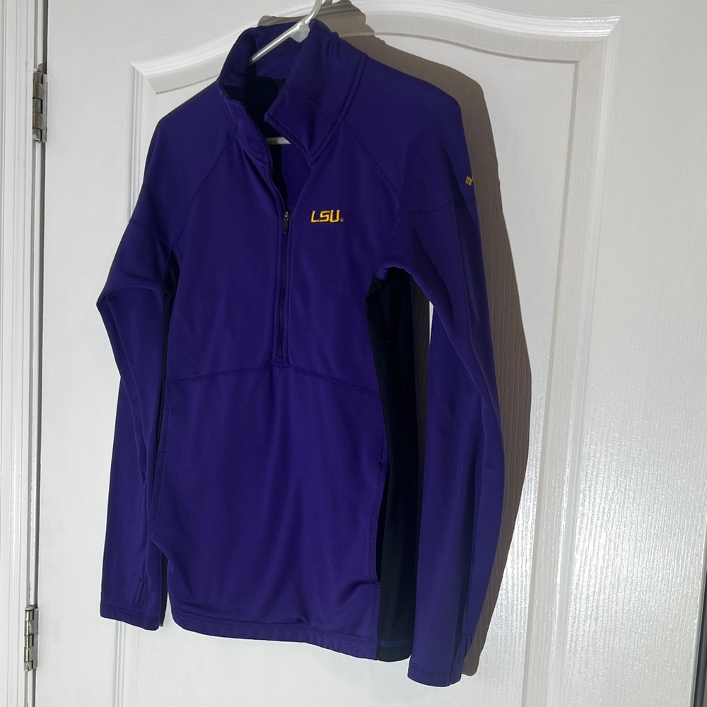 Ladies Columbia LSU Purple Fleece Pullover